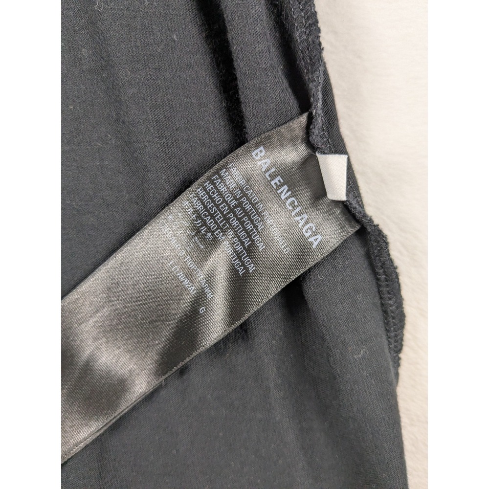 NWOT Balenciaga Paris BB Crystals Studded Logo Black Cotton Unisex T Shirt Large - Picture 8 of 11